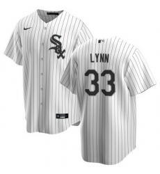Men Chicago White Sox 33 Lance Lynn White Cool Base Stitched Jersey