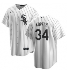 Men Chicago White Sox 34 Michael Kopech White Cool Base Stitched Jersey