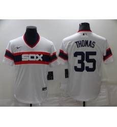 Men Chicago White Sox 35 Frank Thomas Throwback Cool Base Stitched Jerse
