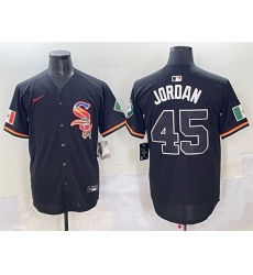 Men Chicago White Sox 45 Michael Jordan Black Mexico Limited Stitched Baseball Jersey