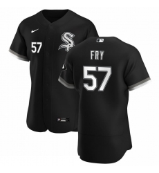 Men Chicago White Sox 57 Jace Fry Men Nike Black Alternate 2020 Flex Base Player MLB Jersey