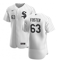 Men Chicago White Sox 63 Matt Foster Men Nike White Home 2020 Flex Base Player MLB Jersey