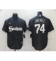 Men Chicago White Sox 74 Jimenez City Edition Black Game Nike 2021 MLB Jerseys