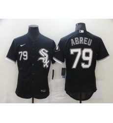 Men Chicago White Sox 79 Jose Abreu Black Stitched MLB Flex Base Nike Jersey