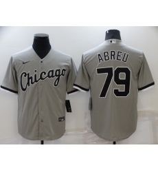Men Chicago White Sox 79 Jose Abreu Grey Cool Base Stitched Jersey