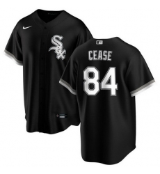 Men Chicago White Sox 84 Dylan Cease Black Cool Base Stitched Jersey