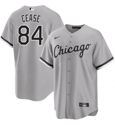 Men Chicago White Sox 84 Dylan Cease Gray Cool Base Stitched Jersey