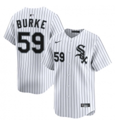 Men Chicago White Sox Nike Home Limited Jersey White Burke Sean 59 Men Chicago White Sox Nike Home Limited Jersey White Burke Sean 59