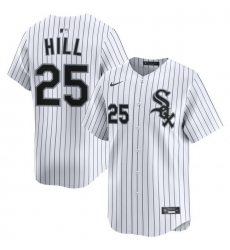 Men Chicago White Sox Nike Home Limited Jersey White Hill Derek 25 Men Chicago White Sox Nike Home Limited Jersey White Hill Derek 25