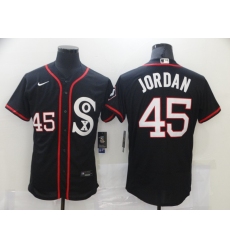 Men Nike Chicago White Sox Michael Jordan 45 Black Flex Base Jersey