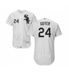 Mens Chicago White Sox 24 Brandon Guyer White Home Flex Base Authentic Collection Baseball Jersey