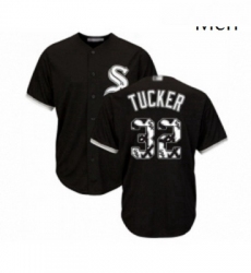 Mens Chicago White Sox 32 Preston Tucker Authentic Black Team Logo Fashion Cool Base Baseball Jersey 