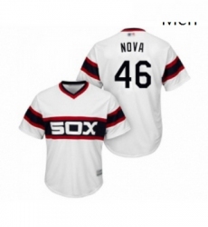 Mens Chicago White Sox 46 Ivan Nova Replica White 2013 Alternate Home Cool Base Baseball Jersey 