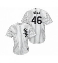 Mens Chicago White Sox 46 Ivan Nova White Alternate Flex Base Authentic Collection Baseball Jersey