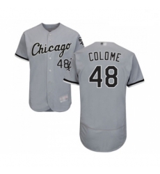 Mens Chicago White Sox 48 Alex Colome Grey Road Flex Base Authentic Collection Baseball Jersey