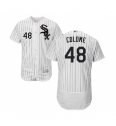 Mens Chicago White Sox 48 Alex Colome White Home Flex Base Authentic Collection Baseball Jersey