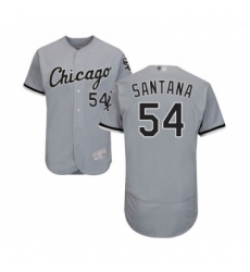 Mens Chicago White Sox 54 Ervin Santana Grey Road Flex Base Authentic Collection Baseball Jersey