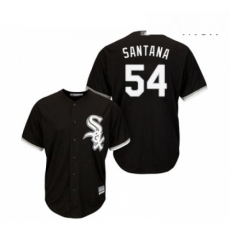 Mens Chicago White Sox 54 Ervin Santana Replica Black Alternate Home Cool Base Baseball Jersey 