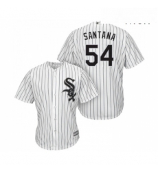 Mens Chicago White Sox 54 Ervin Santana Replica White Home Cool Base Baseball Jersey 