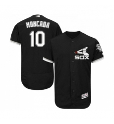 Mens Majestic Chicago White Sox 10 Yoan Moncada Black Flexbase Authentic Collection MLB Jerseys