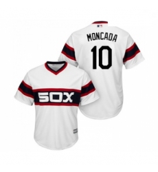 Mens Majestic Chicago White Sox 10 Yoan Moncada White Home Flex Base Authentic Collection MLB Jersey