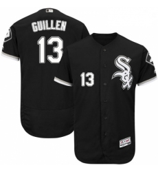 Mens Majestic Chicago White Sox 13 Ozzie Guillen Black Flexbase Authentic Collection MLB Jersey