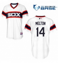 Mens Majestic Chicago White Sox 14 Bill Melton Replica White 2013 Alternate Home Cool Base MLB Jersey