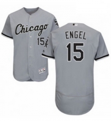 Mens Majestic Chicago White Sox 15 Adam Engel Grey Road Flex Base Authentic Collection MLB Jersey