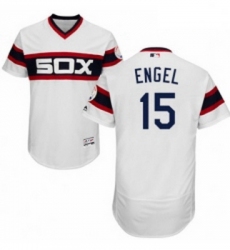 Mens Majestic Chicago White Sox 15 Adam Engel White Alternate Flex Base Authentic Collection MLB Jersey