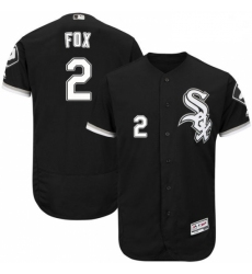 Mens Majestic Chicago White Sox 2 Nellie Fox Black Flexbase Authentic Collection MLB Jersey