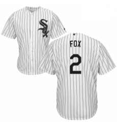 Mens Majestic Chicago White Sox 2 Nellie Fox White Home Flex Base Authentic Collection MLB Jersey