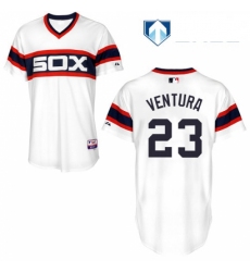 Mens Majestic Chicago White Sox 23 Robin Ventura White Alternate Flex Base Authentic Collection MLB Jersey 