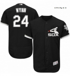 Mens Majestic Chicago White Sox 24 Early Wynn Authentic Black Alternate Home Cool Base MLB Jersey
