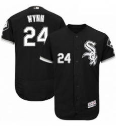 Mens Majestic Chicago White Sox 24 Early Wynn Black Flexbase Authentic Collection MLB Jersey