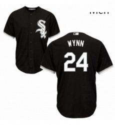 Mens Majestic Chicago White Sox 24 Early Wynn Replica Black Alternate Home Cool Base MLB Jersey