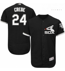 Mens Majestic Chicago White Sox 24 Joe Crede Authentic Black Alternate Home Cool Base MLB Jersey