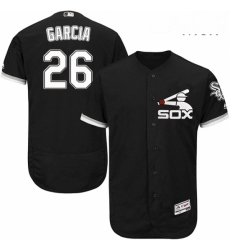 Mens Majestic Chicago White Sox 26 Avisail Garcia Authentic Black Alternate Home Cool Base MLB Jersey