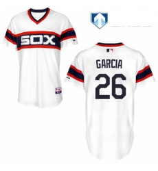 Mens Majestic Chicago White Sox 26 Avisail Garcia White Alternate Flex Base Authentic Collection MLB Jersey