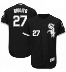 Mens Majestic Chicago White Sox 27 Lucas Giolito Black Alternate Flex Base Authentic Collection MLB Jersey 