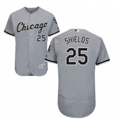 Mens Majestic Chicago White Sox 33 James Shields Grey Road Flex Base Authentic Collection MLB Jersey
