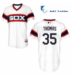 Mens Majestic Chicago White Sox 35 Frank Thomas Replica White 2013 Alternate Home Cool Base MLB Jersey