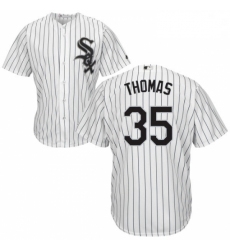 Mens Majestic Chicago White Sox 35 Frank Thomas White Home Flex Base Authentic Collection MLB Jersey