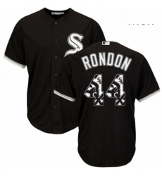 Mens Majestic Chicago White Sox 44 Bruce Rondon Authentic Black Team Logo Fashion Cool Base MLB Jersey 
