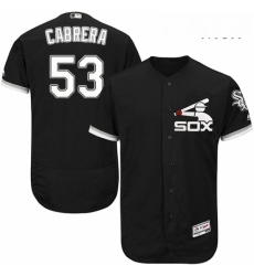 Mens Majestic Chicago White Sox 53 Melky Cabrera Authentic Black Alternate Home Cool Base MLB Jersey