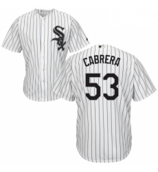 Mens Majestic Chicago White Sox 53 Melky Cabrera White Home Flex Base Authentic Collection MLB Jersey