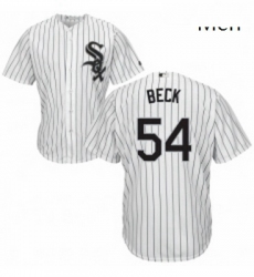 Mens Majestic Chicago White Sox 54 Chris Beck Replica White Home Cool Base MLB Jersey 
