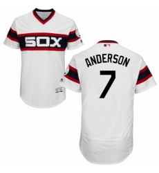 Mens Majestic Chicago White Sox 7 Tim Anderson White Flexbase Authentic Collection MLB Jersey