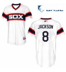 Mens Majestic Chicago White Sox 8 Bo Jackson Replica White 2013 Alternate Home Cool Base MLB Jersey