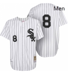 Mens Mitchell and Ness 1993 Chicago White Sox 8 Bo Jackson Authentic White Throwback MLB Jersey