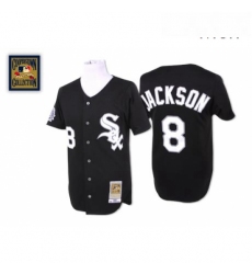 Mens Mitchell and Ness Chicago White Sox 8 Bo Jackson Replica Black Throwback MLB Jersey